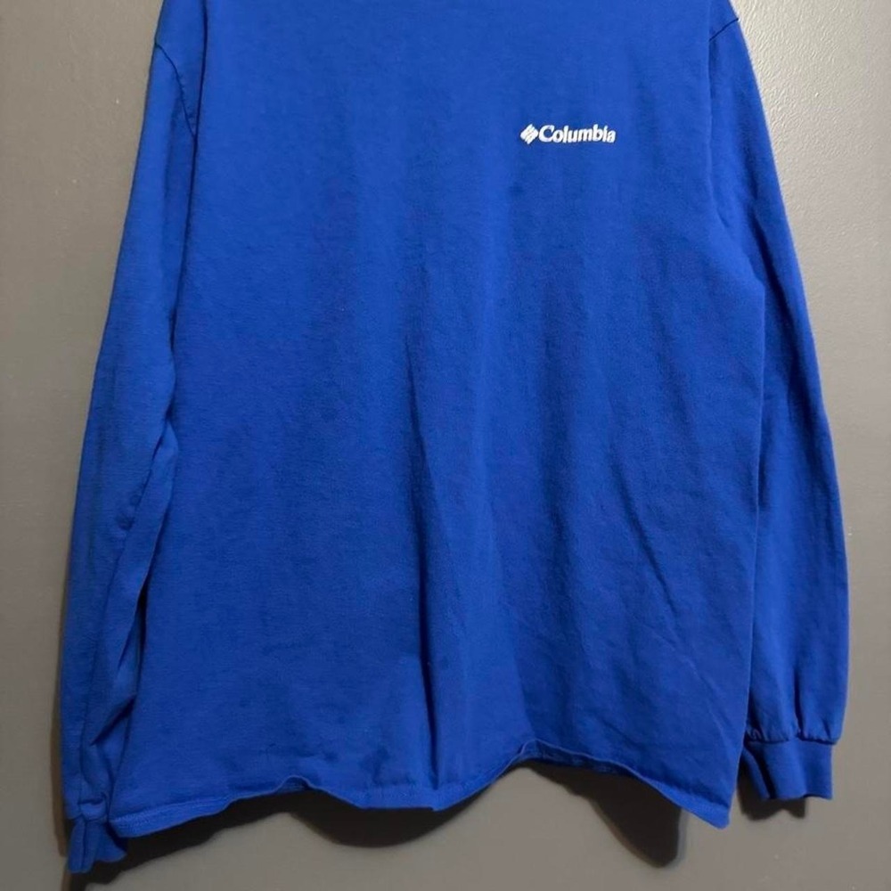 Columbia Sportswear blue cotton long sleeve shirt